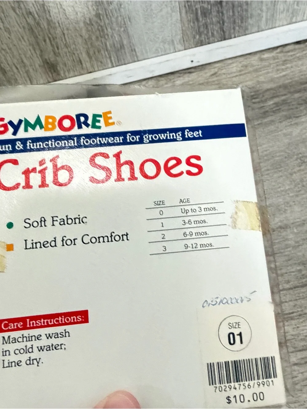 VTG 90s Gymboree Baby Crib Shoes Soft Sole Infant Rainbow Tag Boys NEW 3-6 Month